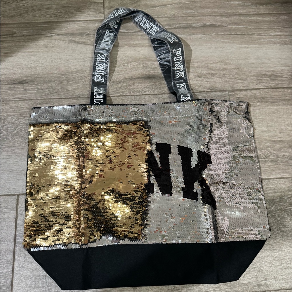Pink Reversible Sequin Tote - Picture 2 of 7